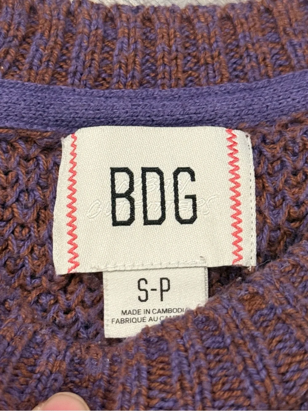 BDG Urban Outfitters Purple Knit Crewneck Sweater